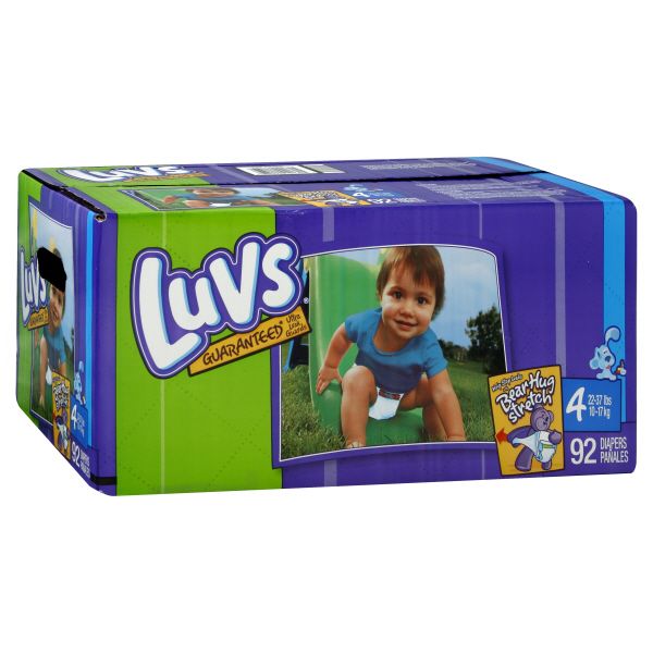 Luvs Diapers, Size 4 (22-37 lb), 92 diapers