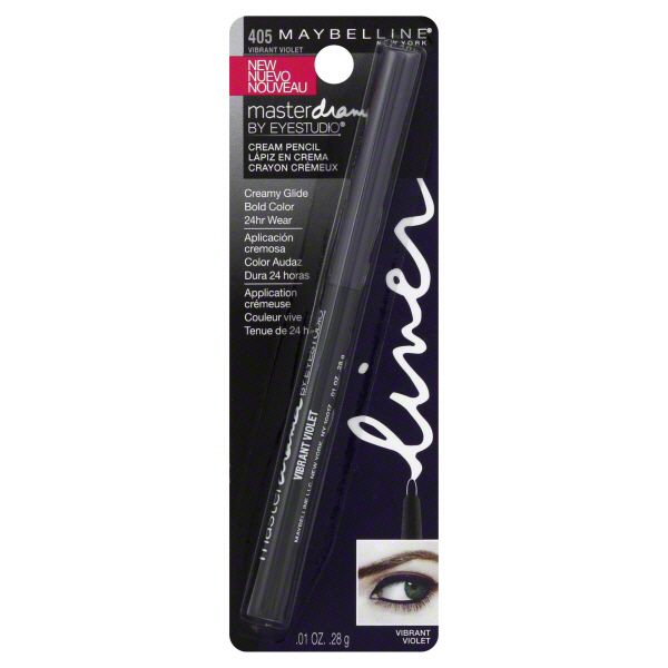 Maybelline New York Master Drama by Eye Studio Eye Liner, Cream Pencil, Vibrant Violet 405, 0.01 oz (0.28 g) at Kmart.com