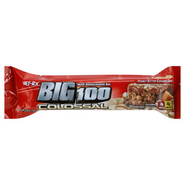 MET-Rx Big 100 Colossal Meal Replacement Bar, Peanut Butter Caramel Crunch, 3.52 oz (100 g) at Kmart.com
