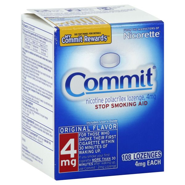 Commit Stop Smoking Aid, 4 mg, Lozenges, Original Flavor, 108 lozenges at Kmart.com