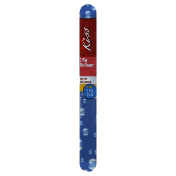 Kiss 2-Way Nail Shaper, Medium/Medium Fine, Grits 180/240, 1 shaper at Kmart.com