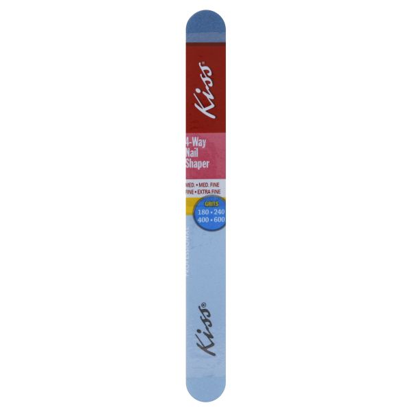 Kiss 4-Way Nail Shaper, Medium/Medium Fine 180/240, Fine/Extra Fine 400/600, 1 file at Kmart.com