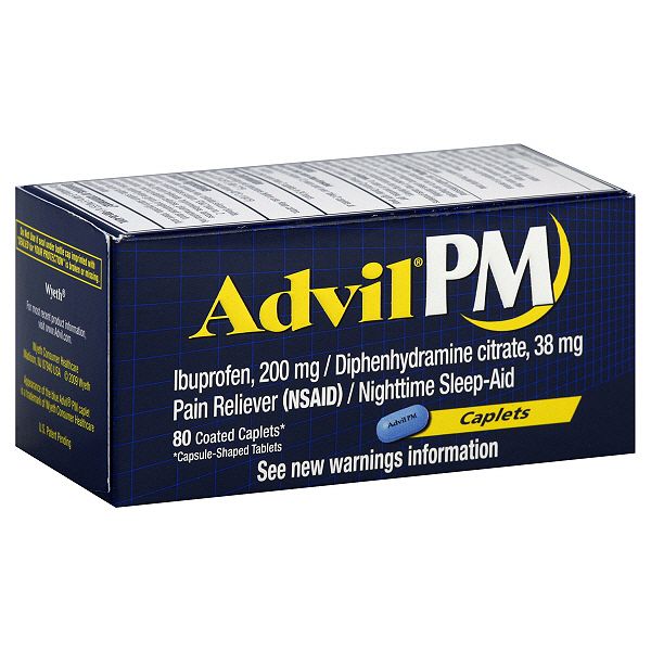 Advil Pm Pain Reliever (nsaid) /nighttime Sleep-aid, Coated Caplets, 16440