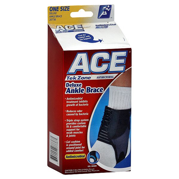 Ace Ace Tekzone Ankle Brace, Deluxe, One Size, 1 Brace 47447211