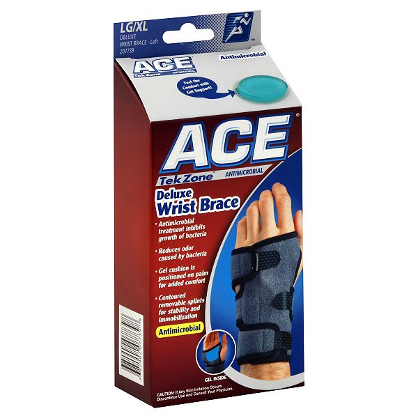 Ace Ace Tekzone Wrist Brace, Deluxe, Lg/xl Left, 1 Brace 47477211