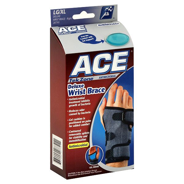 Ace Ace Tekzone Wrist Brace, Deluxe, Lg/xl Right, 1 Brace 47485911