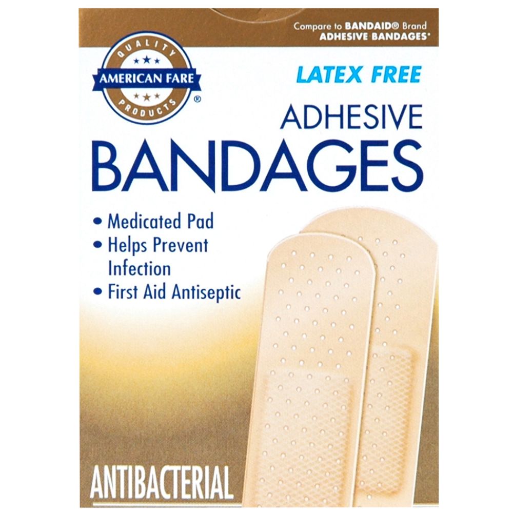 American Fare Latex Free Adhesive Bandages Antibacterial Assorted Sizes Box 20 Count at Kmart.com