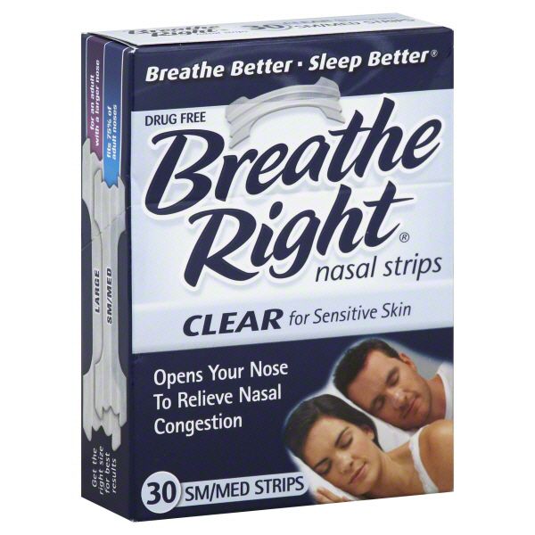 Breathe Right Nasal Strips, Sm/Med, Clear for Sensitive Skin, 30 strips at Kmart.com