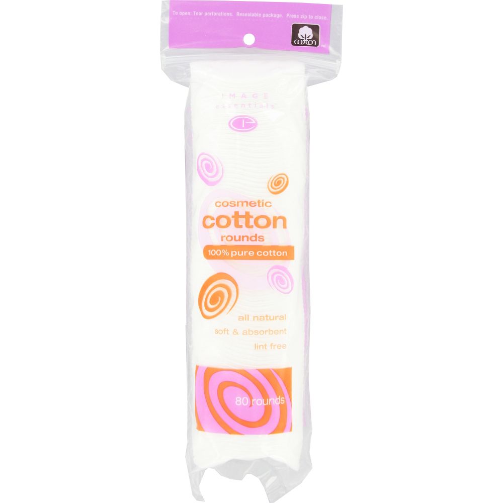 Image Essentials Cosmetic Cotton Rounds Bag 80 Count