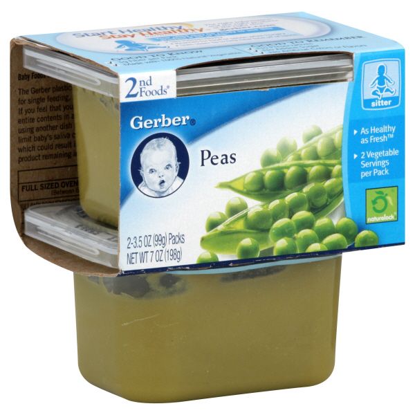 Gerber 2nd Foods Peas, 2 - 3.5 oz (99 g) packs [7 oz (198 g)] at Kmart.com