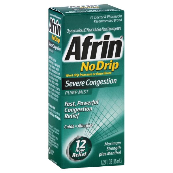 Afrin No Drip Severe Congestion Pump Mist, 0.5 fl oz (15 ml) at Kmart.com