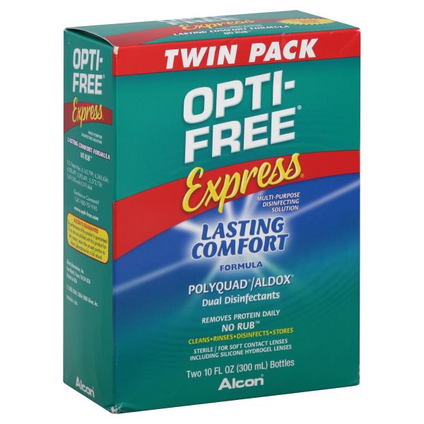 Opti-Free Express Disinfecting Solution, Multi-Purpose, No Rub, 2 - 10 fl oz (300 ml) bottles at Kmart.com