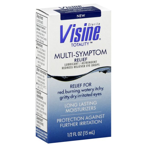 Visine Totality Eye Drops, Lubricant/Astringent Redness Reliever, Multi-Symptom Relief, 0.5 fl oz (15 ml) at Kmart.com