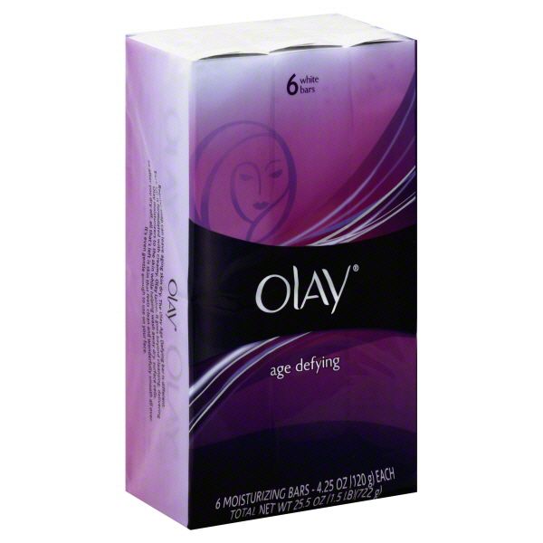 Olay Age Defying Moisturizing Bars, White, 6 - 4.25 oz (120 g) bars [25.5 oz (1.5 lb) 722 g] at Kmart.com
