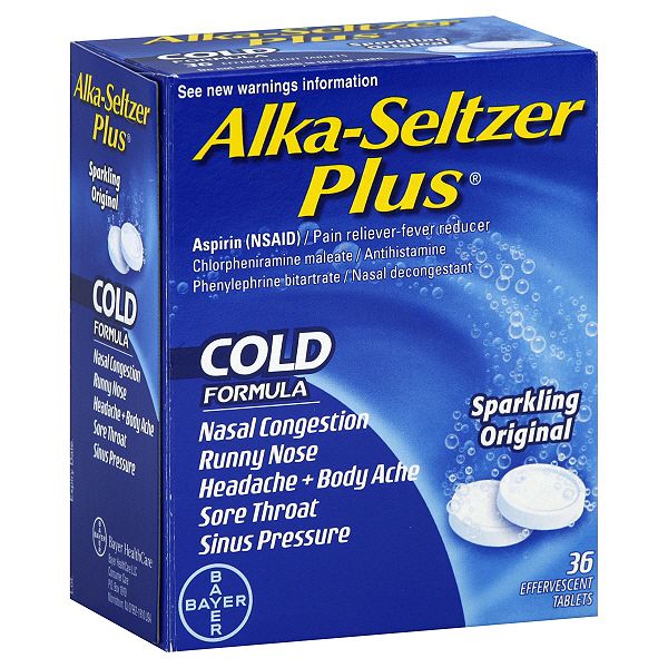 Alka-seltzer Plus Cold Formula, Effervescent Tablets, Sparkling      31771