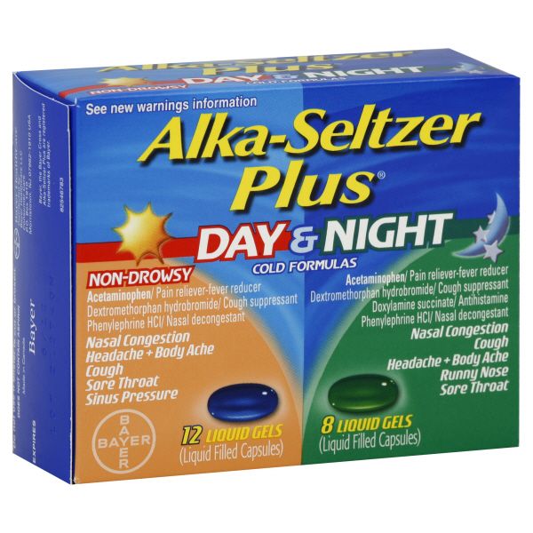 Alka-Seltzer Plus Cold Formulas, Day & Night, Liquid Gels, 20 gels at Kmart.com