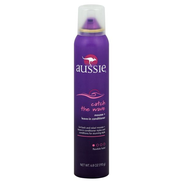 Aussie Catch the Wave Mousse + Leave In Conditioner, Flexible Hold, 6.8 oz (193 g)
