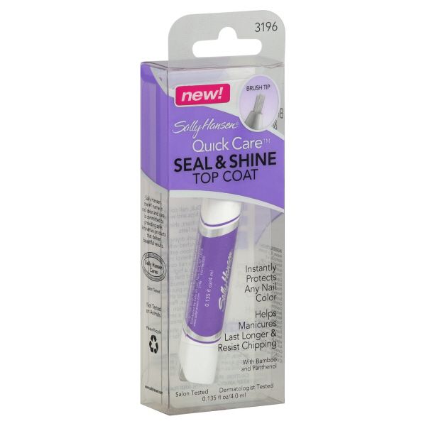 Sally Hansen Quick Care Top Coat, Seal & Shine, 0.135 fl oz (4 ml) price decreased by 92%