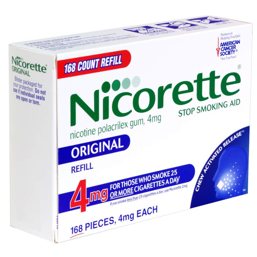 Nicorette Stop Smoking Aid, 4 mg, Gum, Original, Refill, 168 pieces at Kmart.com