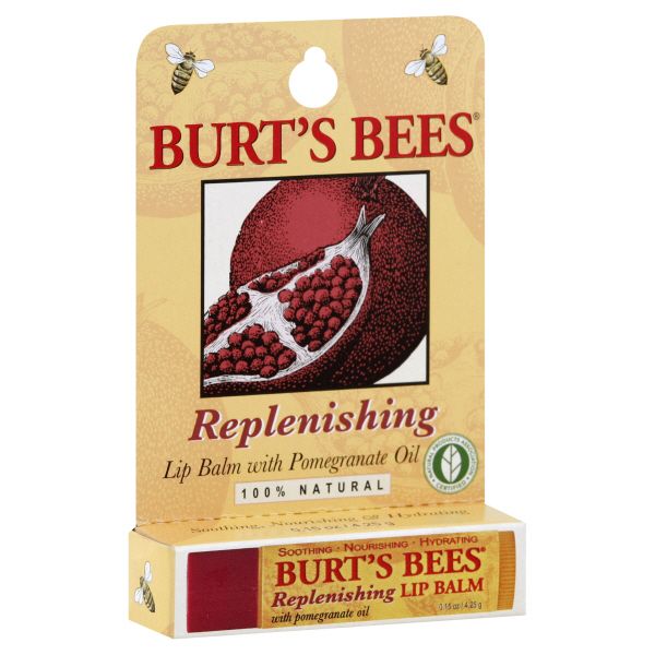Burt's Bees Lip Balm, with Pomegranate Oil, Replenishing, 0.15 oz (4.25 g)