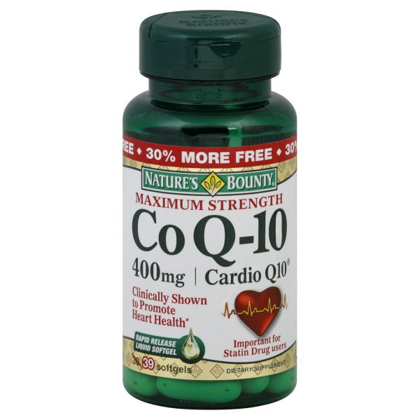 Nature's Bounty Cardio Q10 Co Q-10, Maximum Strength, 400 mg, Rapid Release Liquid Softgel, 39 softgels