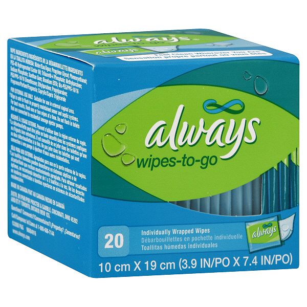 Always Wipes-to-go!comma! 20 Wipes 52349511
