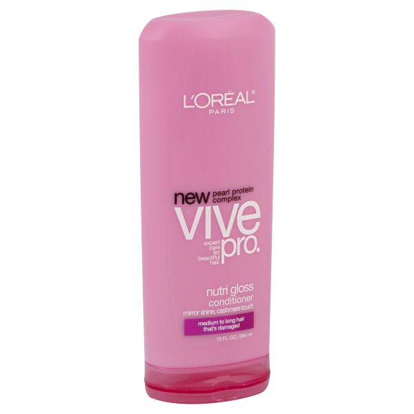 L'Oreal Vive Pro Nutri Gloss Conditioner, For Medium to Long Hair That's Damaged, 13 fl oz (384 ml)