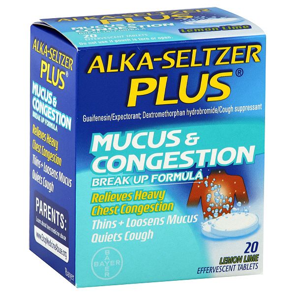 Alka-seltzer Plus Mucus & Congestion, Break Up Formula, Lemon Lime,      31788