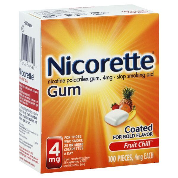 Nicorette Stop Smoking Aid, 4 mg, Gum, Fruit Chill, 100 pieces at Kmart.com