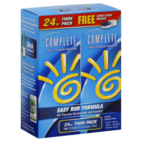 Complete Multi-Purpose Solution, Easy Rub Formula, Twin Pack, 2 - 12 fl oz (355 ml) bottles [24 oz] at Kmart.com