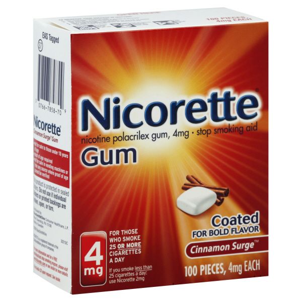 Nicorette Stop Smoking Aid, 4 mg, Gum, Cinnamon Surge, 100 pieces at Kmart.com