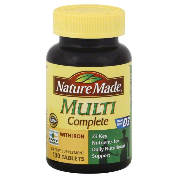 Nature Made Multi Complete, with Iron, Tablets, 130 tablets at Kmart.com