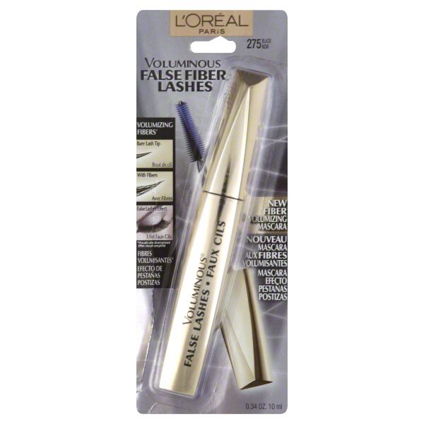 L'Oreal Voluminous Mascara, False Fiber Lashes, Black 275, 0.34 oz (10 ml)