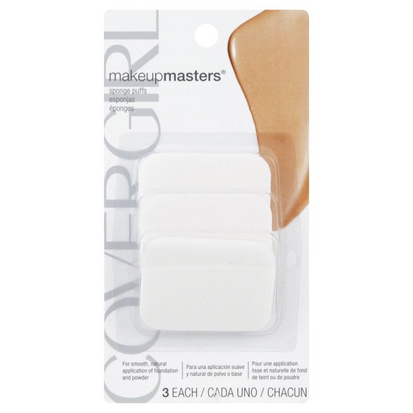 CoverGirl Make-Up Masters Sponge Puffs, 3 puffs