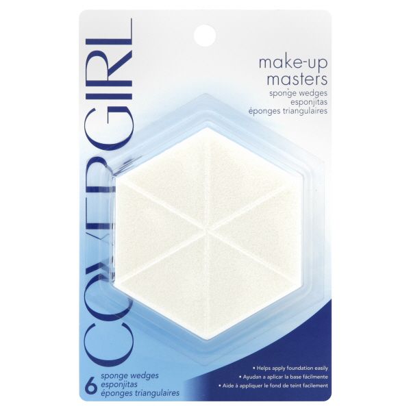 CoverGirl Make-Up Masters Sponge Wedges, 6 sponge wedges