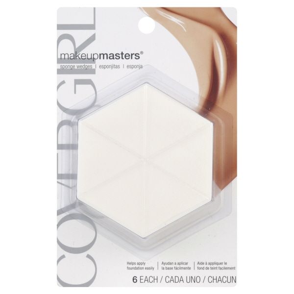 CoverGirl Make-Up Masters Sponge Wedges, 6 wedges