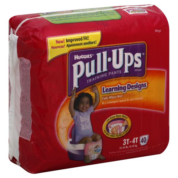 Huggies Pull-Ups Training Pants, with Learning Designs, 3T-4T (32-40 lb), Disney Princess, Mega, 40 pants