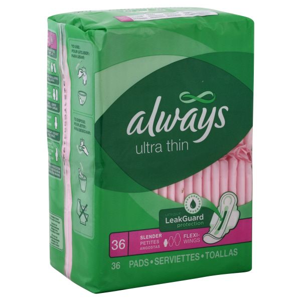 Always Pads, Ultra Thin, Flexi-Wings, Slender, Light, 36 pads at Kmart.com