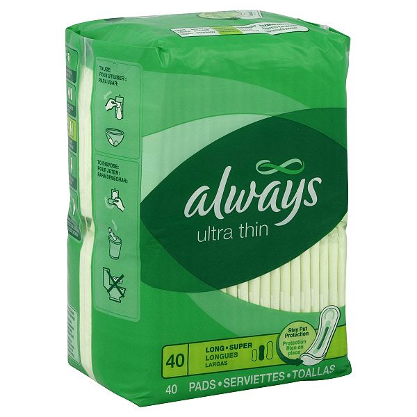 Always Pads!comma! Ultra Thin!comma! Long Super!comma! Heavy!comma! 40 Pads 48945711