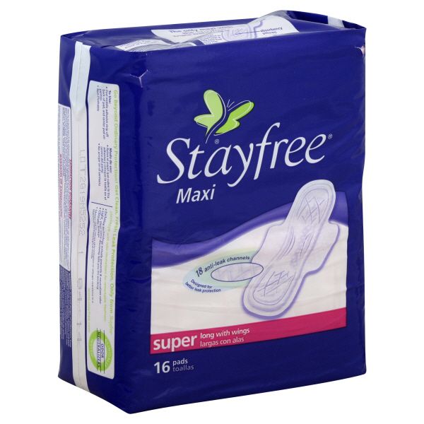 Stayfree Pads, Maxi, Super, Long with Wings, 16 pads at Kmart.com