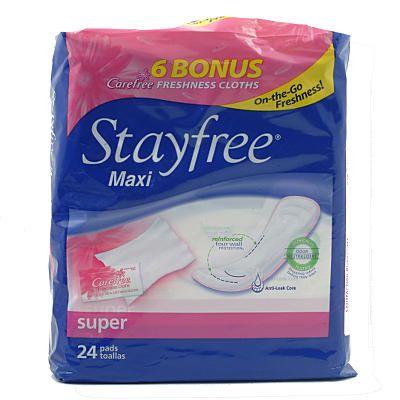 Stayfree Super Maxi 24 ct 6 Bonus at Kmart.com