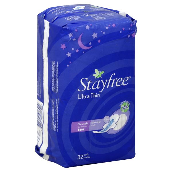 Stayfree Ultra Thin Pads, With Wings, Overnight, 32 pads at Kmart.com
