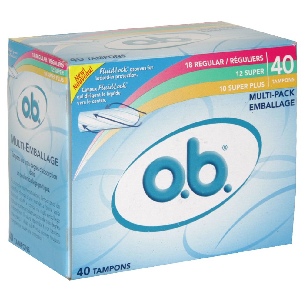 Tampax O.B. Tampons, Multi-Pack, 40 tampons at Kmart.com
