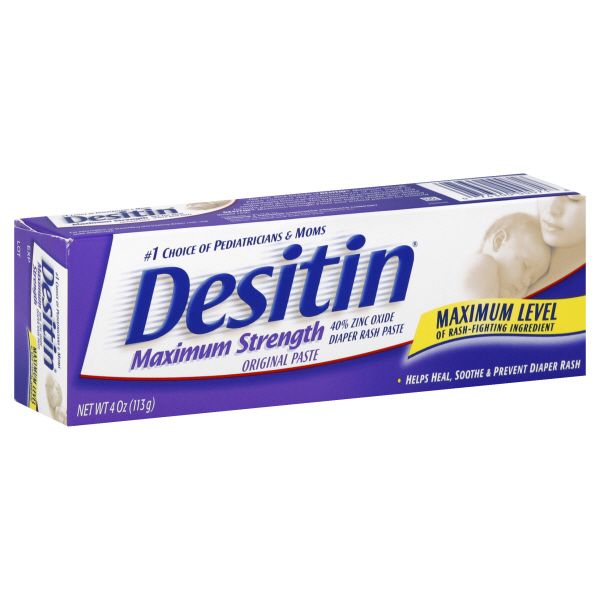 Desitin Diaper Rash Paste, Maximum Strength, Original, 4 oz (113 g)