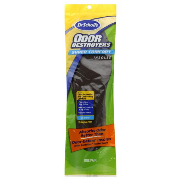 Dr. Scholl's Odor Destroyers Insoles, Super Comfort, 1 pair at Kmart.com