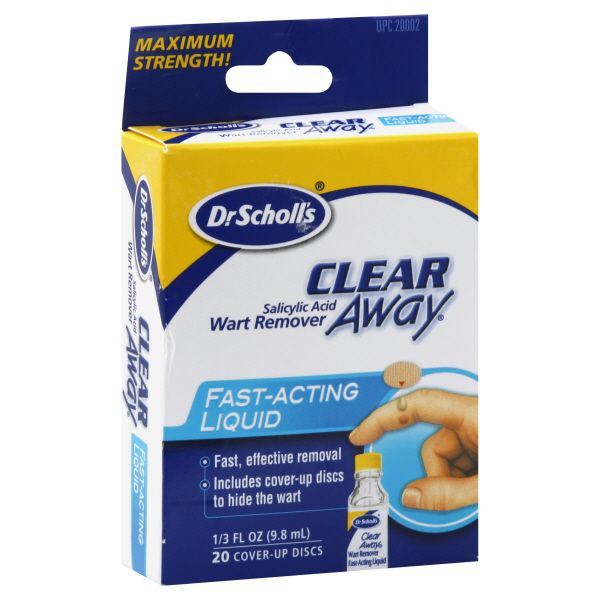 Dr. Scholl's Clear Away Wart Remover, Fast-Acting Liquid & Cover-Up Discs, 1 kit at Kmart.com