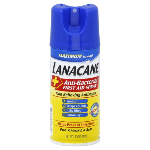 Lanacane First Aid Spray, AntiBacterial, Maximum Strength, 3.5 oz (99