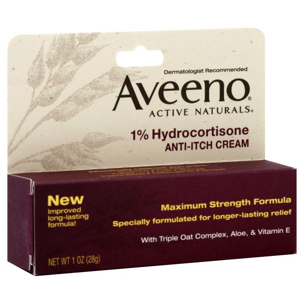 Aveeno Active Naturals Anti-Itch Cream, 1% Hydrocortisone, Maximum Strength, 1 oz (28 g) at Kmart.com