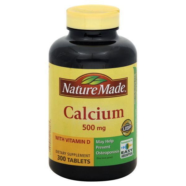 Nature Made Calcium, with Vitamin D, 500 mg, Tablets, 300 tablets at Kmart.com