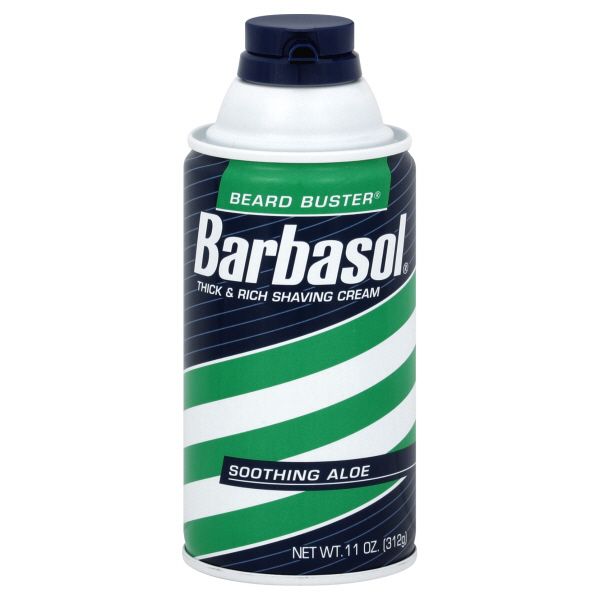 Shaving a eard. Barbasol Beard Buster Shaving